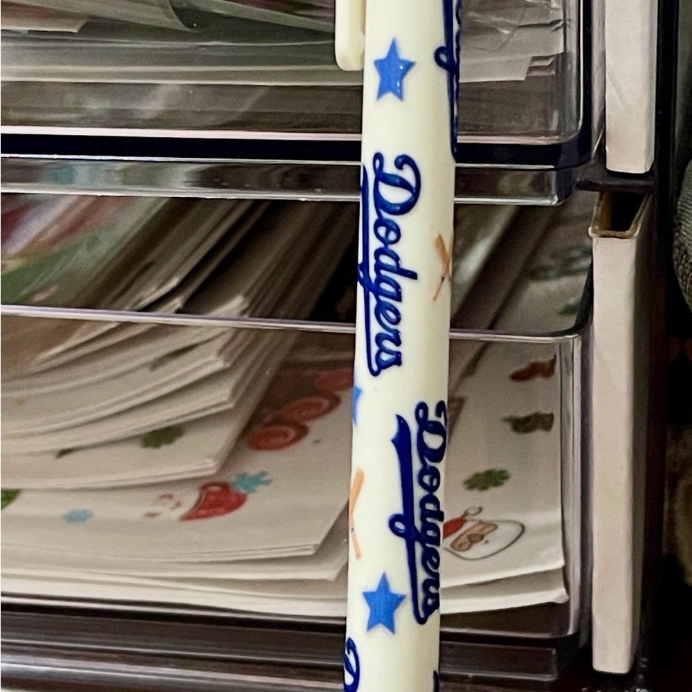 Dodgers Themed Pen - Blue and White